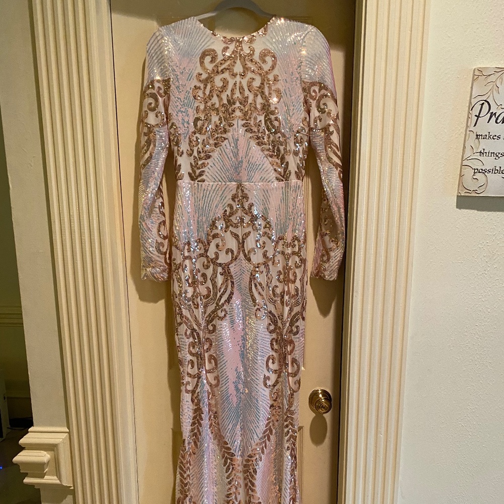 Backless sequin mermaid dress